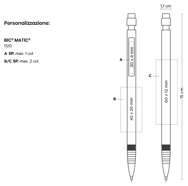 Portamine Bic Matic personalizzazione